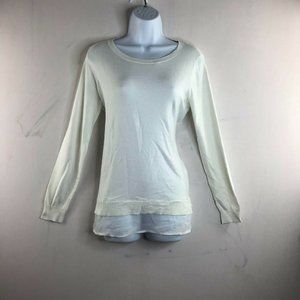 Woman By Tchibo Round Neck Raglan Sleeve T Shirt Casual Knit Side Slit Size 36/S
